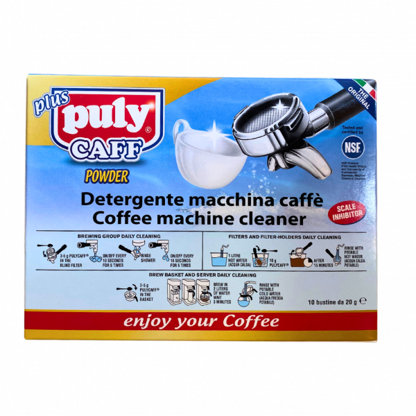 Puly Caff Plus Powder Kaffeefettreiniger für Espresso-Siebträgermaschinen 10 x 20g